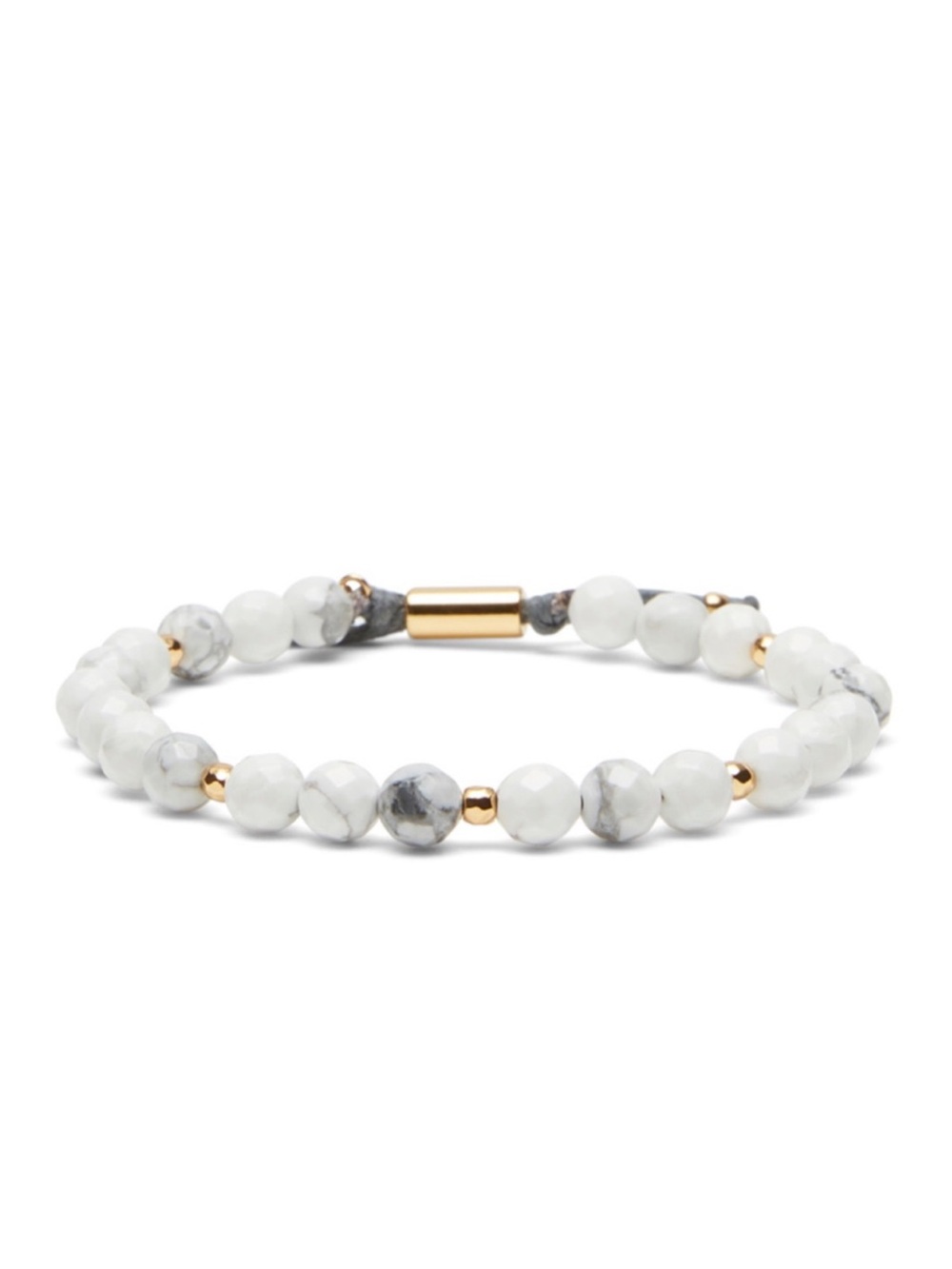 Gorjana Power Gemstone Beaded Bracelet | NWT | Howlite & Gold